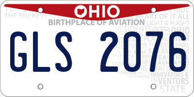OH license plate GLS2076