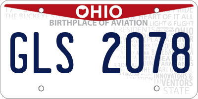 OH license plate GLS2078