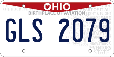 OH license plate GLS2079