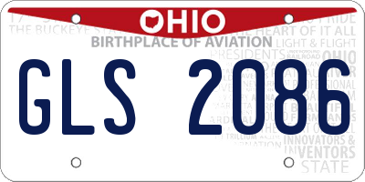 OH license plate GLS2086