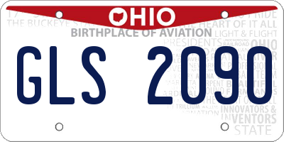 OH license plate GLS2090