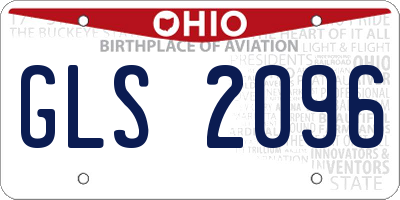 OH license plate GLS2096