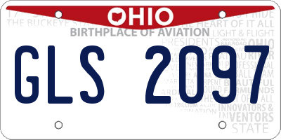 OH license plate GLS2097