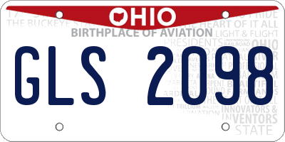 OH license plate GLS2098