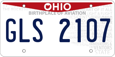 OH license plate GLS2107