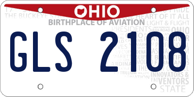 OH license plate GLS2108