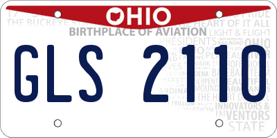 OH license plate GLS2110