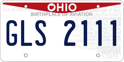 OH license plate GLS2111