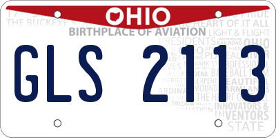 OH license plate GLS2113
