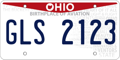 OH license plate GLS2123
