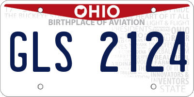 OH license plate GLS2124