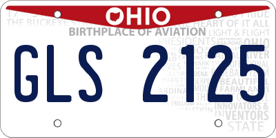 OH license plate GLS2125