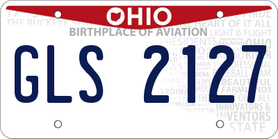 OH license plate GLS2127
