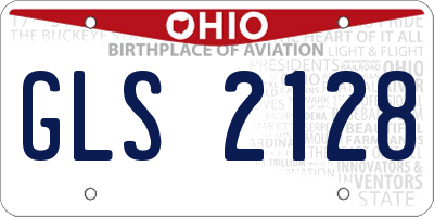 OH license plate GLS2128