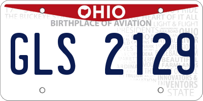 OH license plate GLS2129