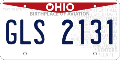 OH license plate GLS2131
