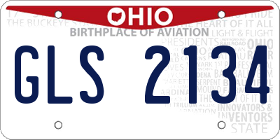 OH license plate GLS2134