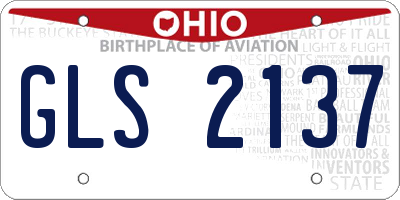 OH license plate GLS2137