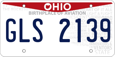OH license plate GLS2139