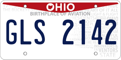 OH license plate GLS2142