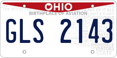 OH license plate GLS2143
