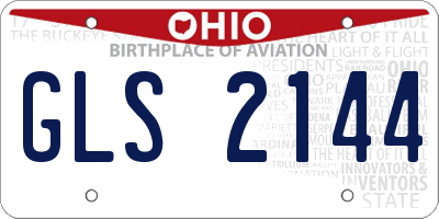 OH license plate GLS2144