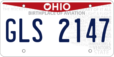 OH license plate GLS2147