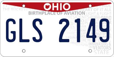 OH license plate GLS2149
