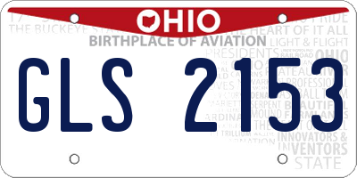 OH license plate GLS2153