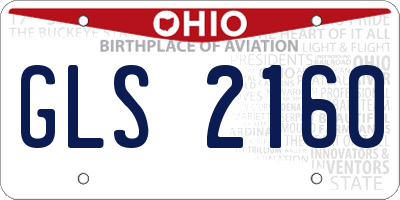 OH license plate GLS2160