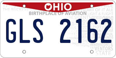 OH license plate GLS2162
