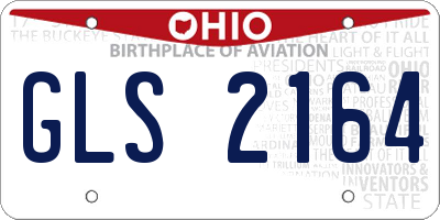 OH license plate GLS2164
