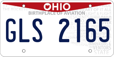 OH license plate GLS2165