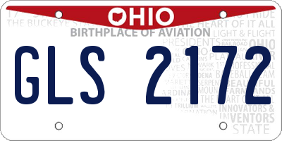 OH license plate GLS2172
