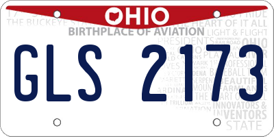 OH license plate GLS2173