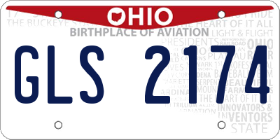 OH license plate GLS2174