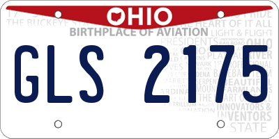 OH license plate GLS2175