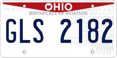 OH license plate GLS2182