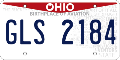 OH license plate GLS2184