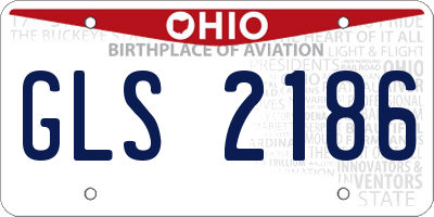 OH license plate GLS2186