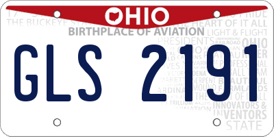 OH license plate GLS2191