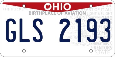 OH license plate GLS2193