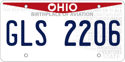 OH license plate GLS2206