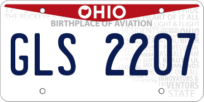 OH license plate GLS2207