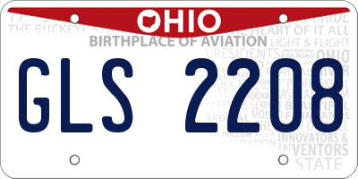 OH license plate GLS2208