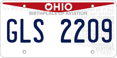 OH license plate GLS2209