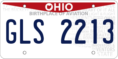 OH license plate GLS2213