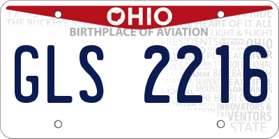 OH license plate GLS2216