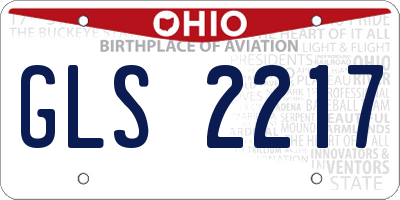 OH license plate GLS2217
