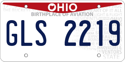 OH license plate GLS2219